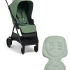 Libro Stroller Bundle with Quilted Memory Foam Liner (2 Piece)– Bay Green/Sage