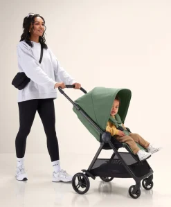 Libro Stroller Bundle with Quilted Memory Foam Liner (2 Piece)– Bay Green/Sage