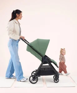 Libro Stroller Bundle with Quilted Memory Foam Liner (2 Piece)– Bay Green/Sage