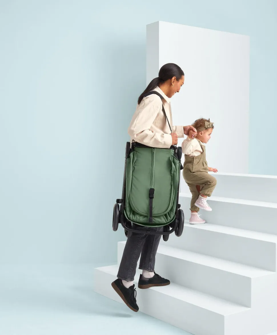Libro Stroller Bundle with Quilted Memory Foam Liner (2 Piece)– Bay Green/Sage