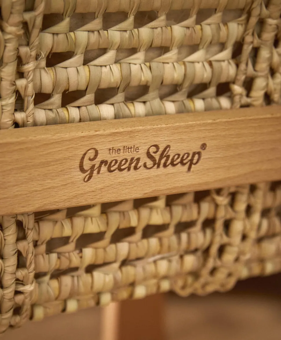 Little Green Sheep Organic Knitted Moses Basket & Mattress - Truffle