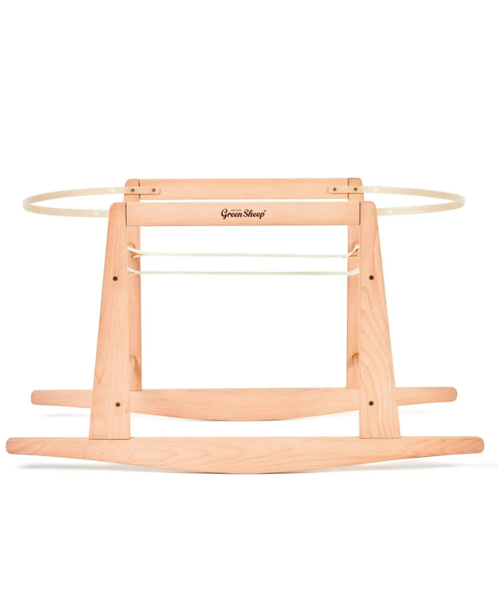 Little Green Sheep Organic Knitted Moses Basket & Mattress - Truffle