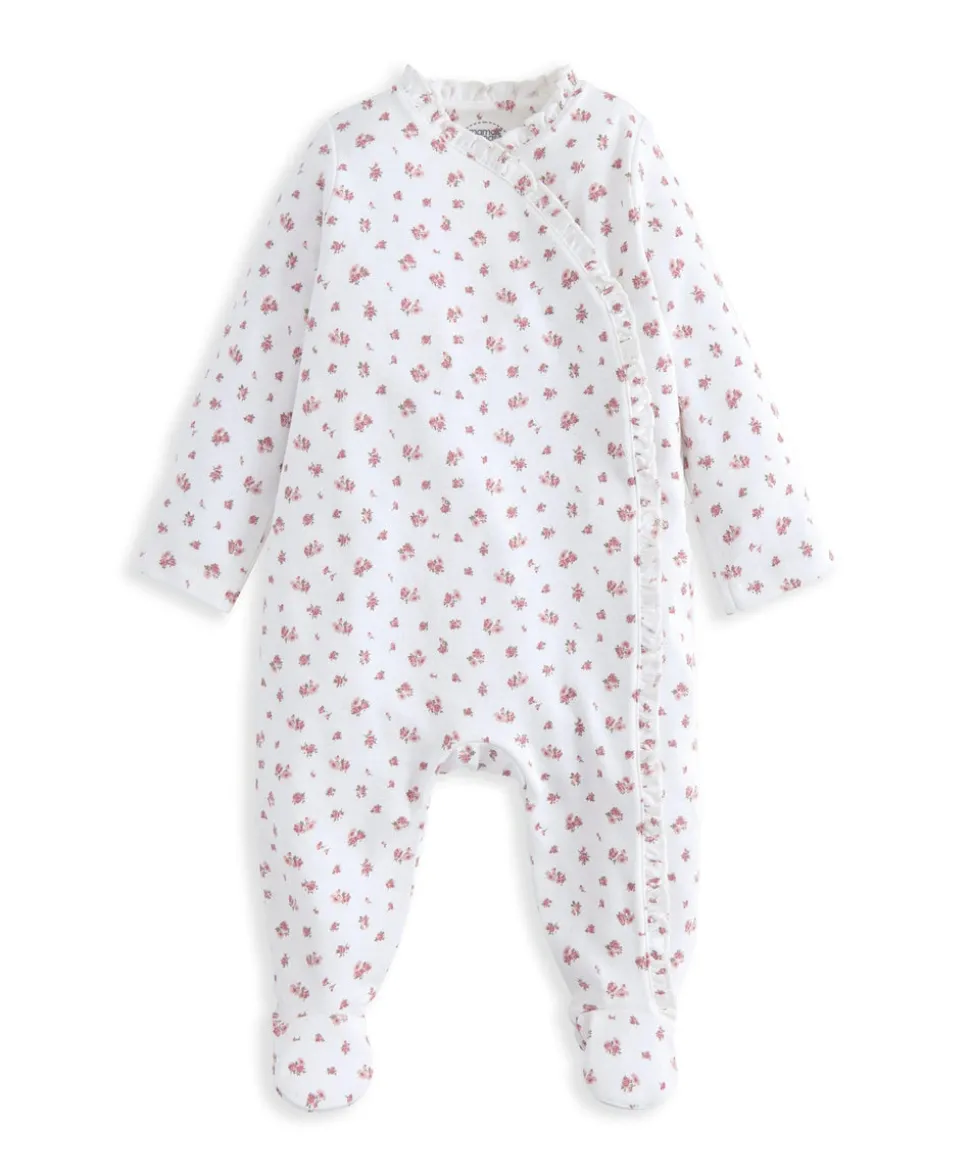 Long Sleeve Frill All in One - Ditsy Rose Print