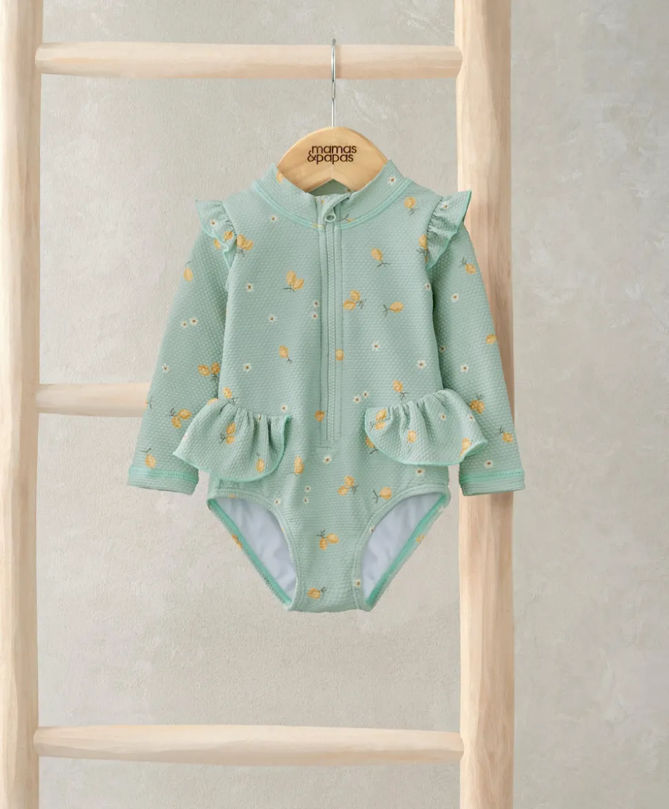 Long Sleeve Frill Swimsuit