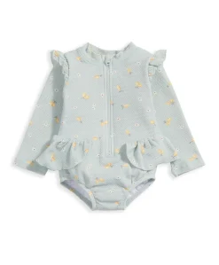 Long Sleeve Frill Swimsuit