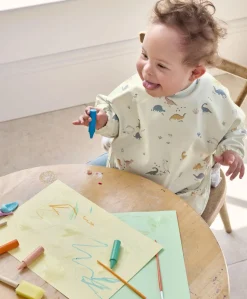 Long-sleeved Bibs (2 Pack) - Dino Stripe