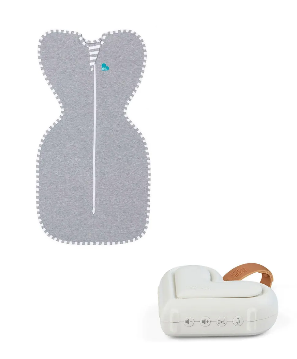 Love to Dream Swaddle Up™ and Sleep Machine Bundle Newborn/5-8.5lbs (1.0 Tog) - Grey