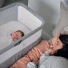 Lua Bedside Crib - Grey