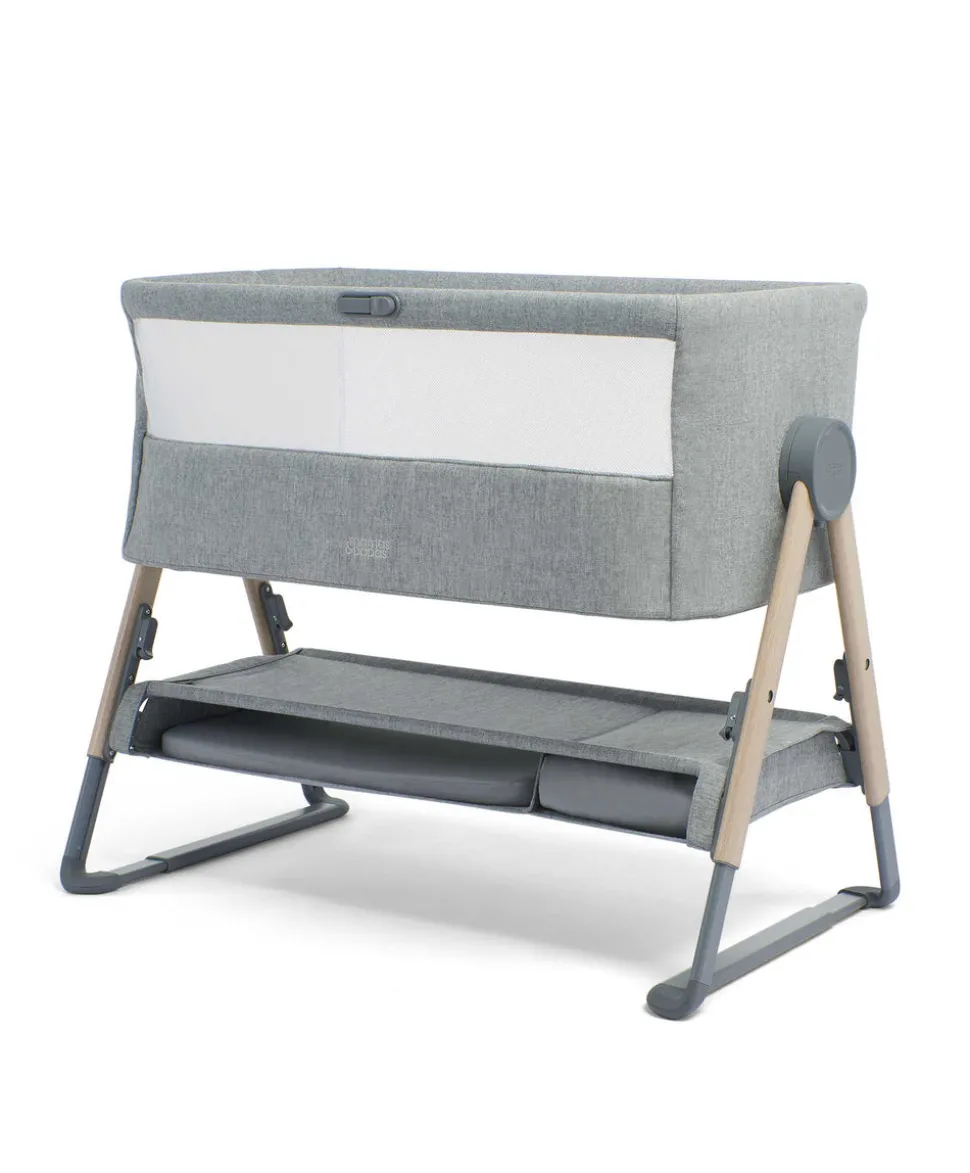 Lua Bedside Crib - Grey