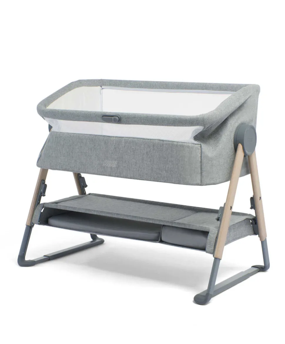Lua Bedside Crib - Grey