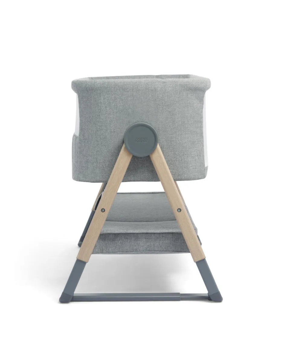 Lua Bedside Crib - Grey