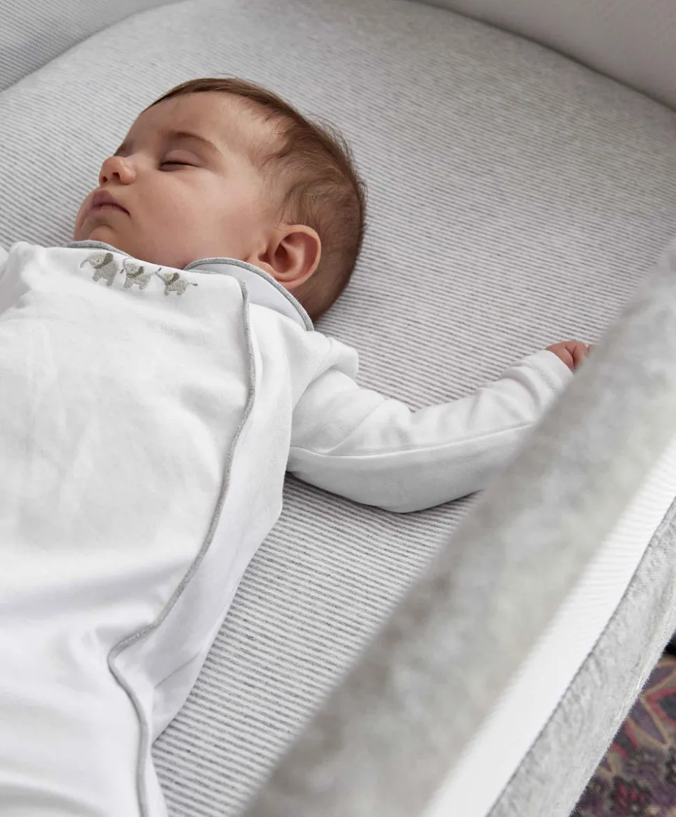 Lua Bedside Crib - Grey