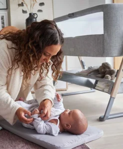 Lua Bedside Crib - Grey