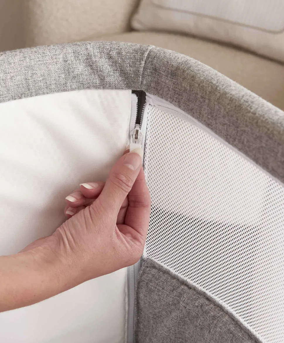 Lua Bedside Crib - Grey