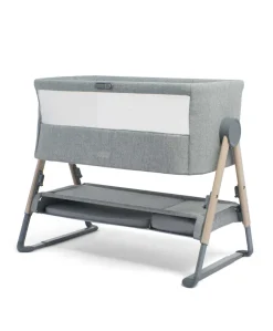 Lua Bedside Crib and Sheet Bundle - Grey Star/Grey Stripe