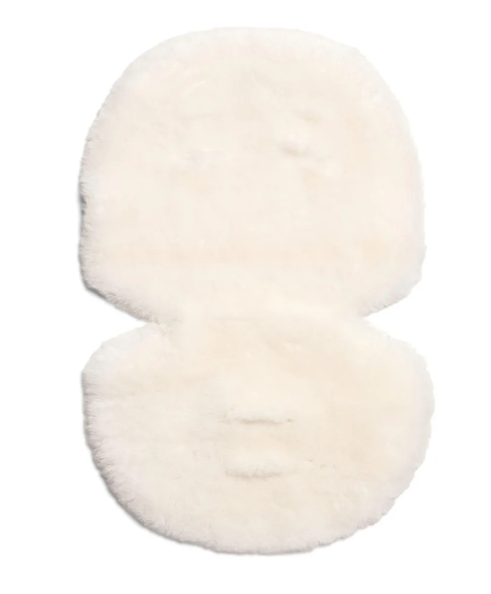 Luxury Sheepskin Pushchair Liner - Glacier White