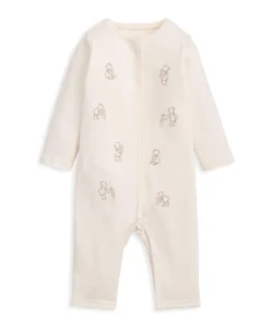 0-3m Embroidered Teddy Bear Romper Baby Gift Box - Medium