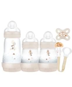 MAM Baby Easy Start™ Anti-Colic Bottles & Soother 5 Piece Newborn Gift Set - Ivory White