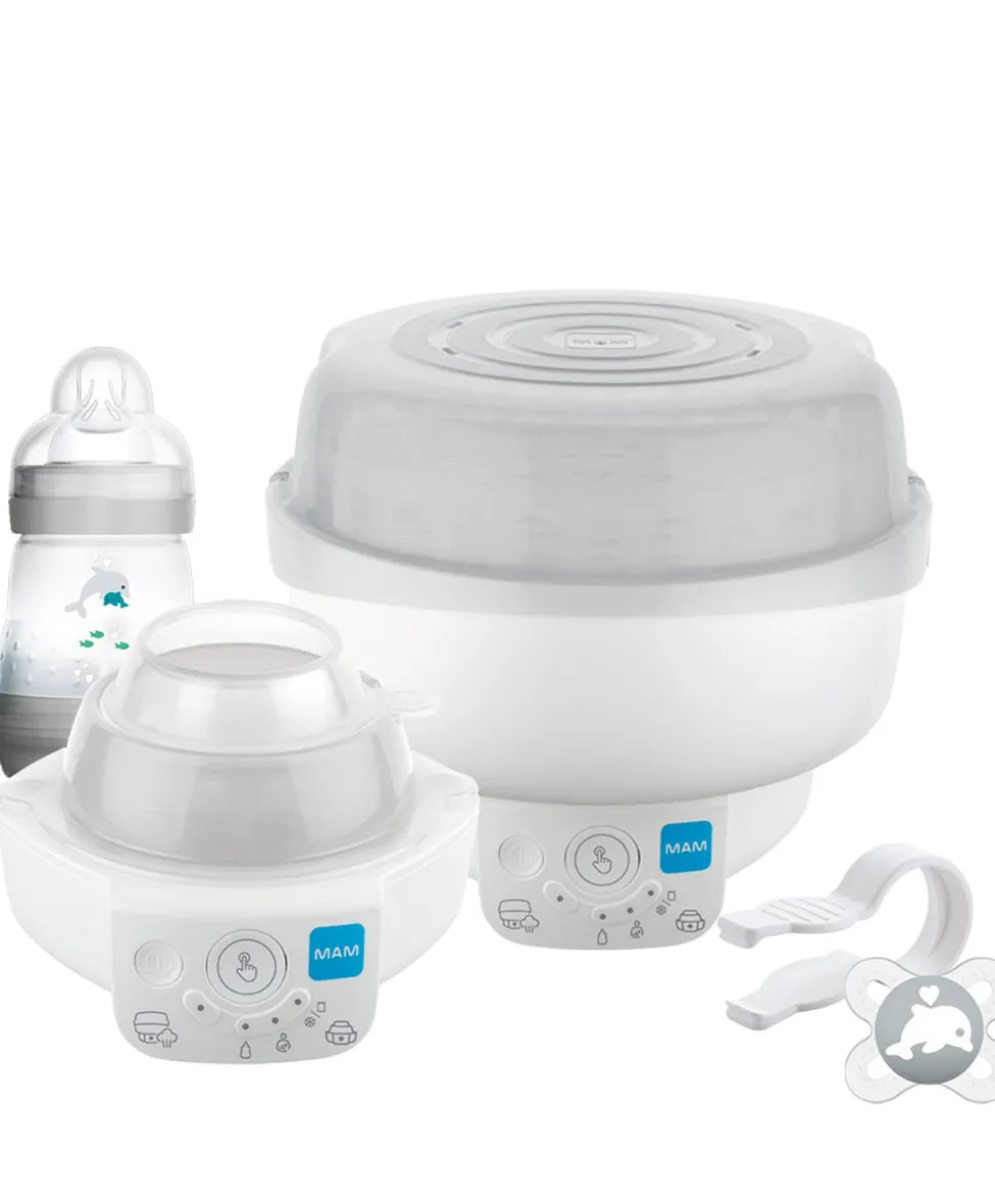 MAM Baby 6-in-1 Electric Steam Steriliser & Bottle Warmer - Grey
