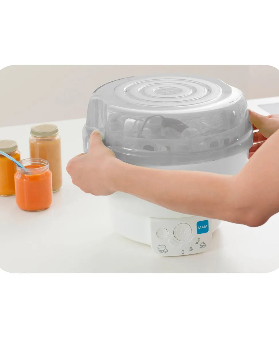MAM Baby 6-in-1 Electric Steam Steriliser & Bottle Warmer - Grey