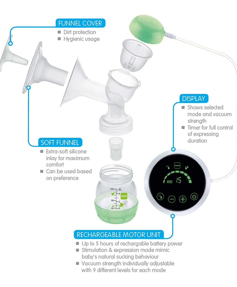 MAM Baby 6-in-1 Electric Steriliser & 2-in-1 Electric Breast Pump Bundle