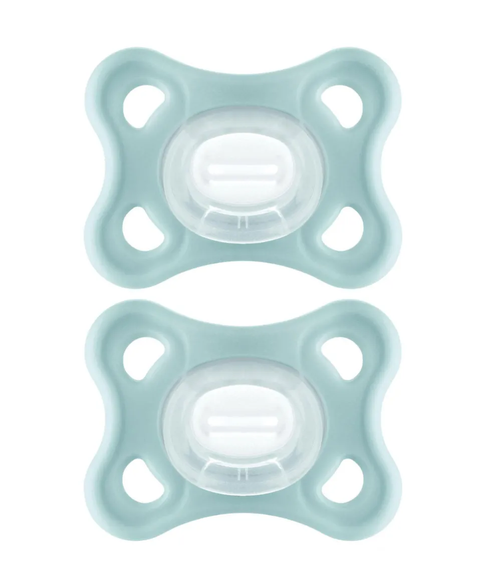 MAM Comfort Soothers 3-12m (2 Pack) - Blue Grey