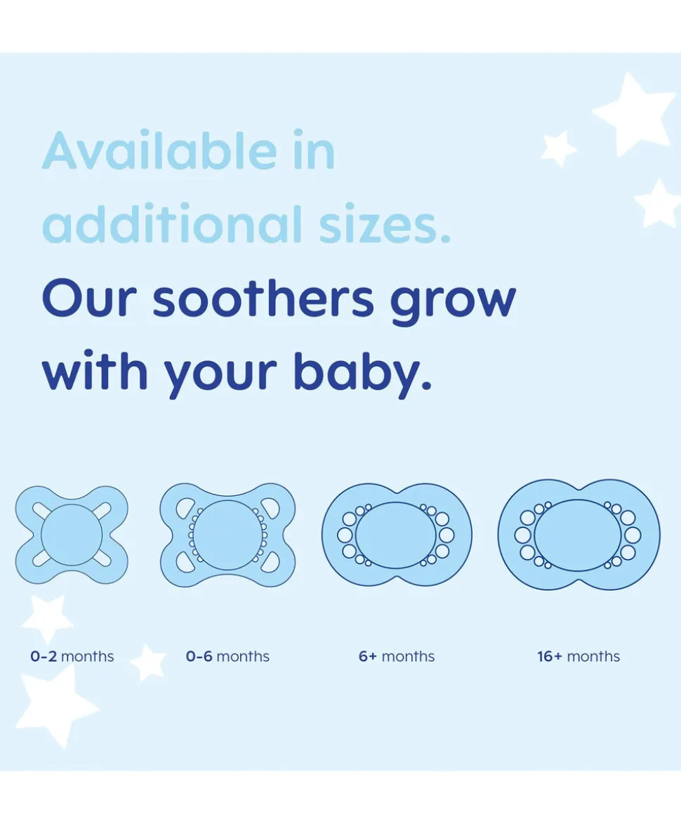 MAM Original Night 0-6m Soother (2 Pack) - Mint/Shell
