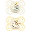 MAM Perfect Night 0-6M Soother (2 Pack) - Yellow