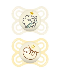 MAM Perfect Night 0-6M Soother (2 Pack) - Yellow