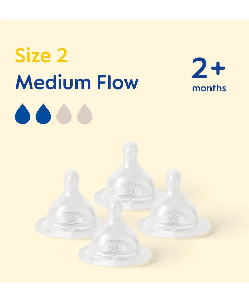 MAM Size 2 Bottle Teats (4 Pack)