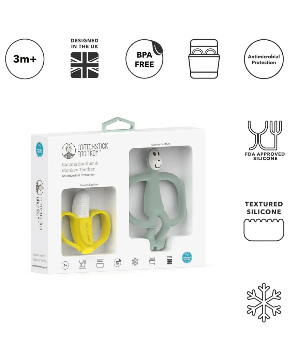 Matchstick Monkey Banana & Monkey Teething Set