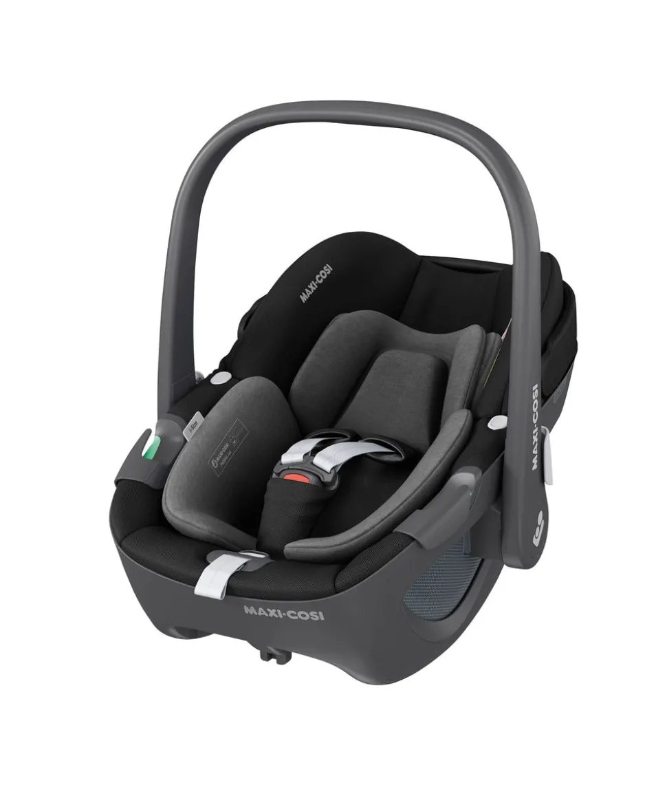 Maxi Cosi Fame Pushchair Bundle with Pebble 360 Car Seat (6 Pieces) - Truffle with Brown Wheels