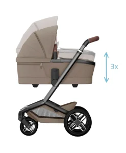 Maxi Cosi Fame Pushchair Bundle with Pebble 360 Car Seat (6 Pieces) - Truffle with Black Wheels