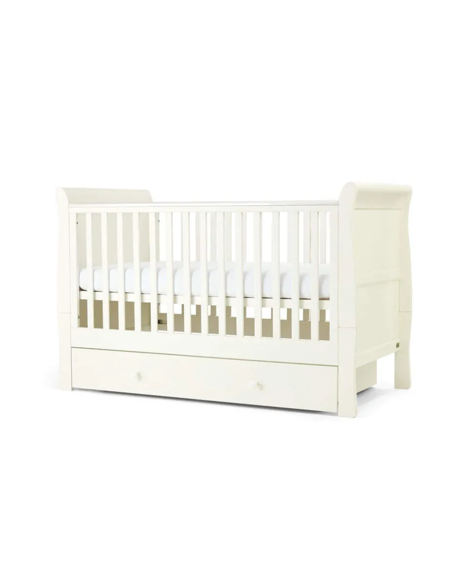 Mia 2 Piece Cotbed Set with Dresser Changer - White
