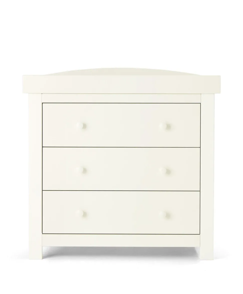 Mia 2 Piece Cotbed Set with Dresser Changer - White