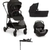 Nuna IXXA Next Pushchair Bundle with ARRA Flex Car Seat & BASE Curv Base - Caviar
