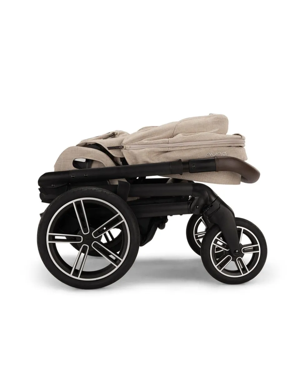 Nuna MIXX Next Pushchair Bundle with ARRA Flex Car Seat & BASE Curv Base - Biscotti