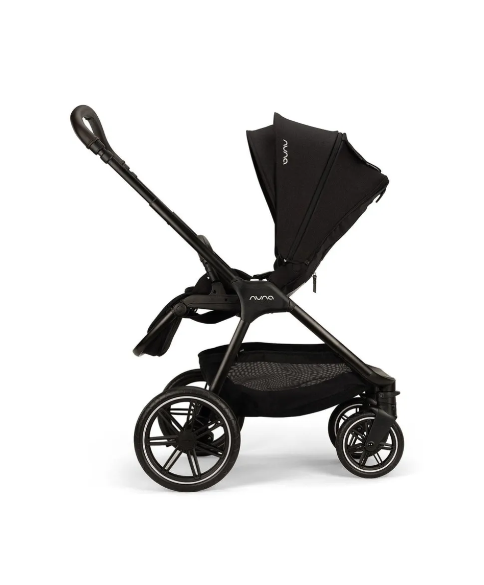 Nuna TRIV lx Pushchair with LYTL lx Carrycot, Footmuff & Gloves Bundle - Caviar