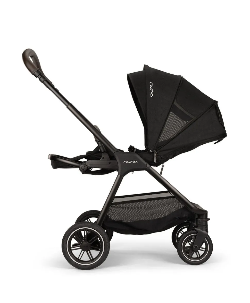 Nuna Triv Next Pushchair 4 Piece Travel Bundle with TODL Next Car Seat & Base - Caviar