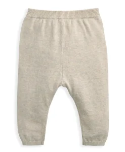 Oatmeal Knit Polo Bodysuit & Bottoms Set (2 Pieces)