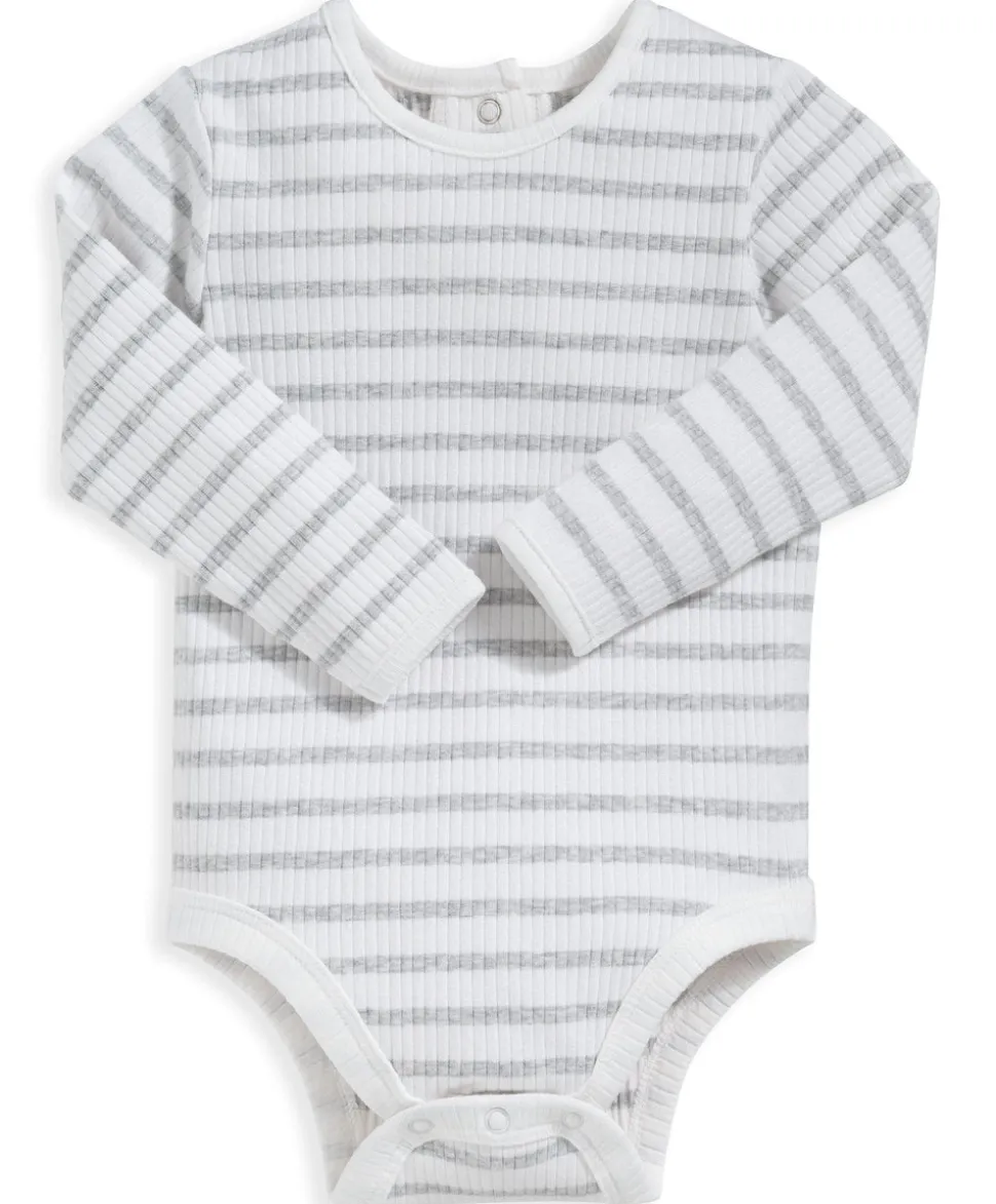 Organic Cotton Ribbed Bodysuit - Stripe