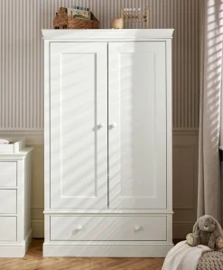 Oxford 3 Piece Cotbed Range with Dresser Changer & Wardrobe - White