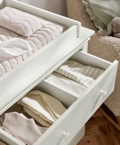 Oxford 2 Piece Cotbed Set with Dresser Changer - White