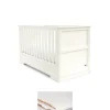 Oxford Cotbed & Luxury Hybrid Twin Mattress Bundle - White