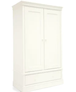 Oxford Nursery Wardrobe with Storage Drawer - White