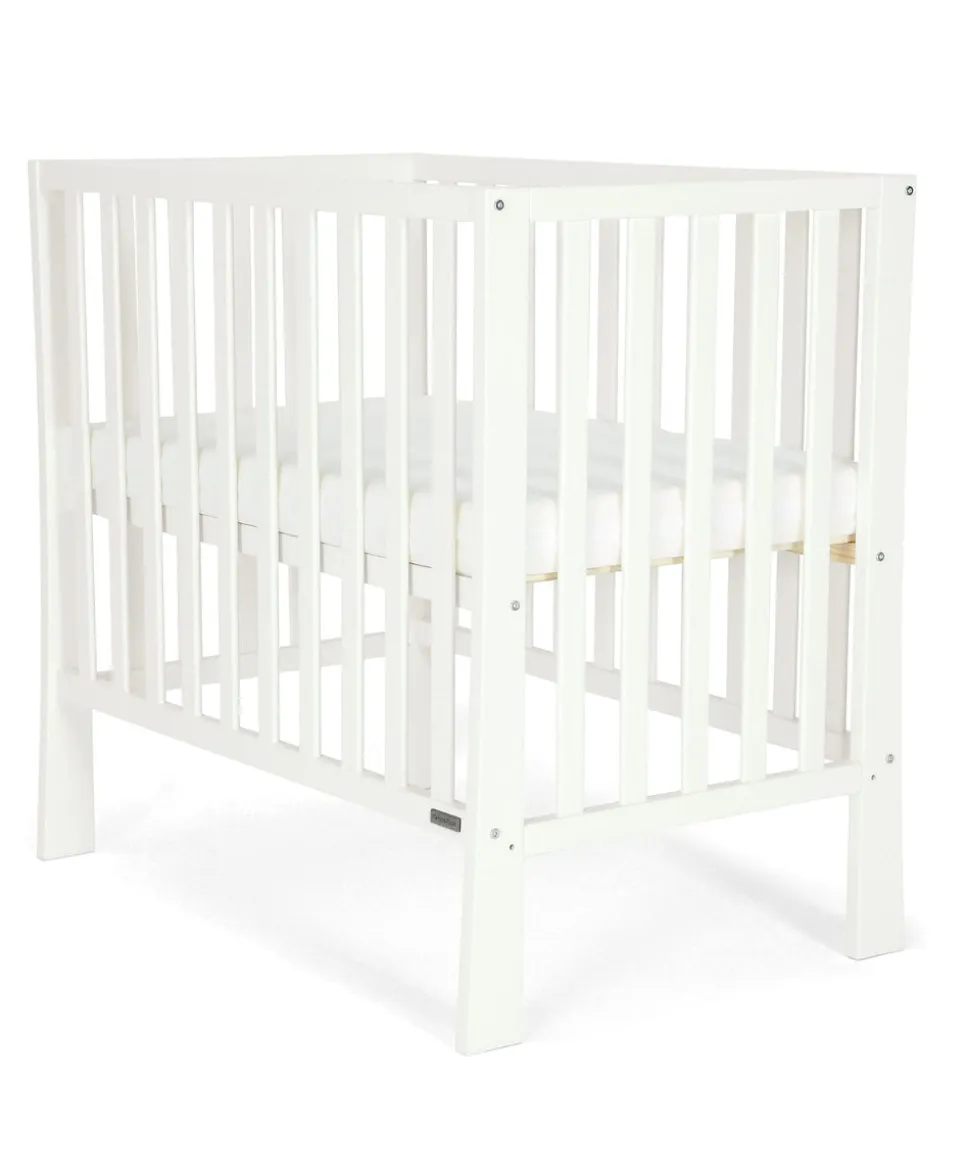 Petite Cot Bundle with Essential Airflow Fibre Mattress - Pure White