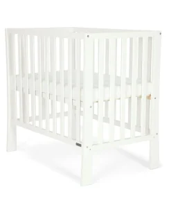 Petite Cot Bundle with Essential Pocket Spring Mattress (4 Pieces) - Pure White