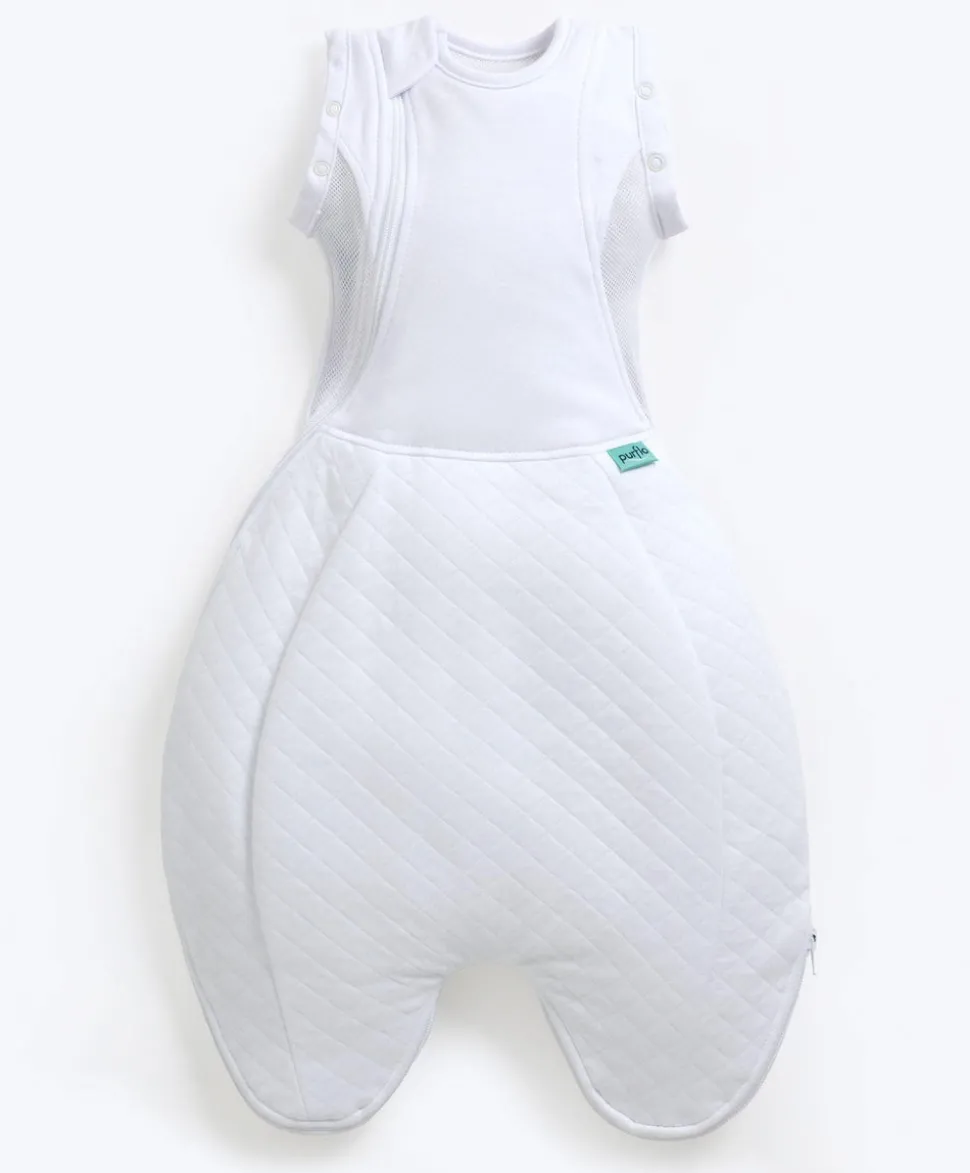 Purflo Swaddle to Sleepbag 0-4 Months (2.5 Tog) - White