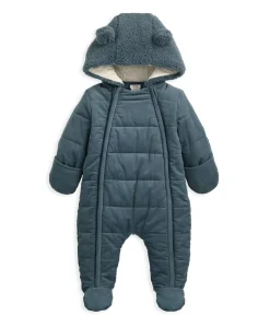 Quilted Cord Pramsuit - Blue
