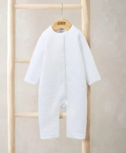 Quilted Romper - White